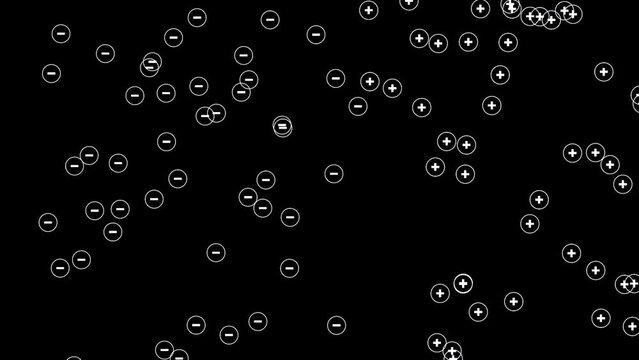 Experience the clash of positive and negative ions in this captivating concept video, unveiling the intricate dance of matter and antimatter particles