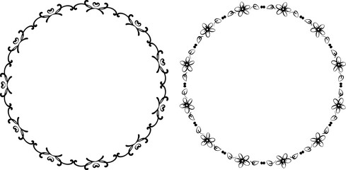 vector frames black on a white background