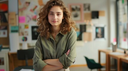 Confident Woman at Modern Office