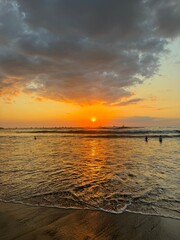 Cloudy sunset over the sea