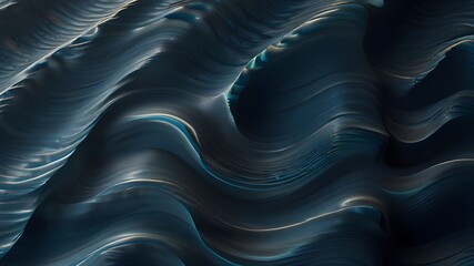 abstract blue background Beautiful Text Effect with Waves