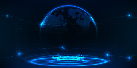 Metaverse digital ecosystem.Virtualization world of future concepts.Digital communication innovation and technology concepts.Vector illustrations