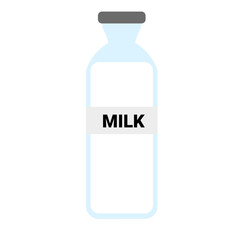 Milk bottle Vector illustration isolated on white background