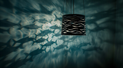 Chic marine life pendant light for thematic event decoration or oceanic ambience creation