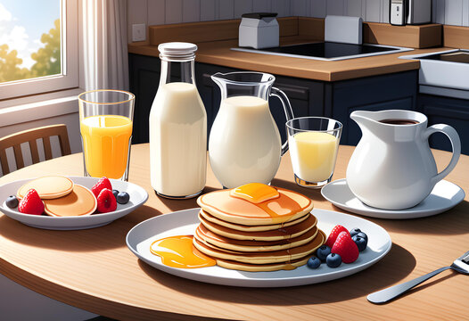Una encantadora ilustraci&oacute;n que representa al m&aacute;s delicioso de los desayunos