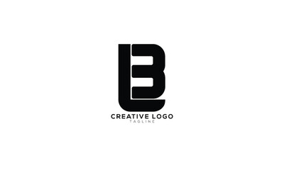 Obraz premium LB BL L3 3L Abstract initial monogram letter alphabet logo design