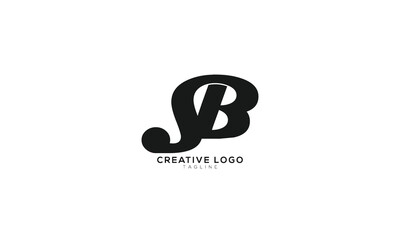 SB BS Abstract initial monogram letter alphabet logo design