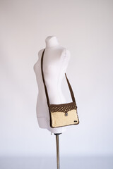Elegant Crochet Handbag with Vintage Button Detail with unbranded text Handmade on the tag