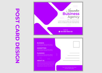Professional Corporate business post card template design. amazing and modern postcard design.