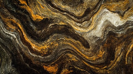 A close up of a brown and black marble pattern