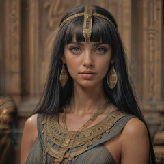 portrait of a noble ancient Egyptian woman. generative ai