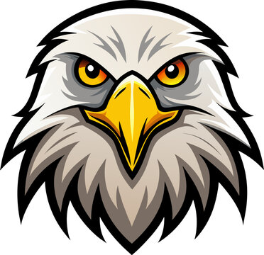 eagle head mascot esport logo design vector illustration
