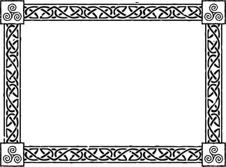 Large Rectangular Celtic Frame - Triskelions