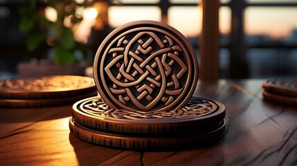 A close-up of a St. Lucia's Day gingerbread cookie,