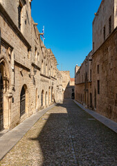 Fototapeta na wymiar Street of the Knights in Rhodes