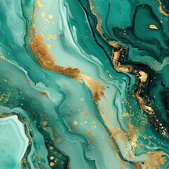  abstract marble background elegant watercolor background emerald with gold liquid fluid  