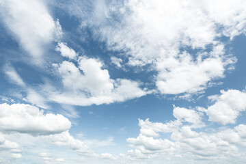 Beautiful sky with white clouds - 784636268