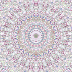 Dynamic oriental circular ornament pattern mandala background - abstract floral colorful hypnotic vector artwork