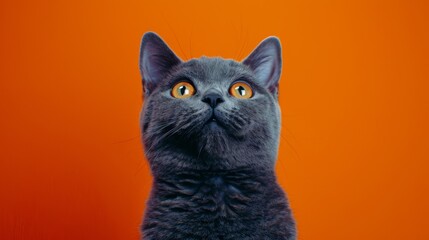 A Curious Grey Cat