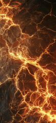 Naklejka premium Fiery Lava Cracks Abstract Background., Amazing and simple wallpaper, for mobile