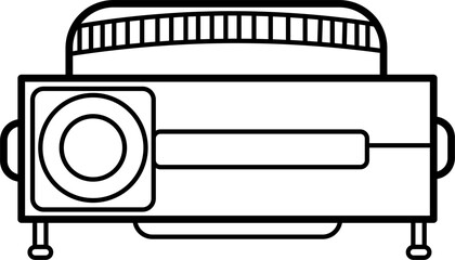 Classic Slide Projector Outline Illustration
