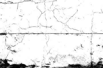 Black and White Grunge Background: Detailed View of Cracked and Crumbling Concrete Surface
