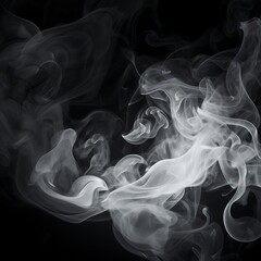 Fototapeta premium Black background with white smoke