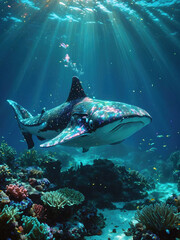 Poster Honoring Our Ocean on World Oceans Day poscat dacebook instragram Generate AI