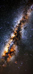 Fototapeta na wymiar Galaxy-Themed Twinkling Space Background, Amazing and simple wallpaper, for mobile