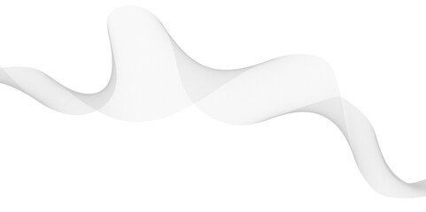 Abstract background with glowing wave. Shiny moving lines design element. Abstract gray smooth wave on a white background. Dynamic sound wave.