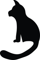 Art & Illustration cat siluete good for element design etc