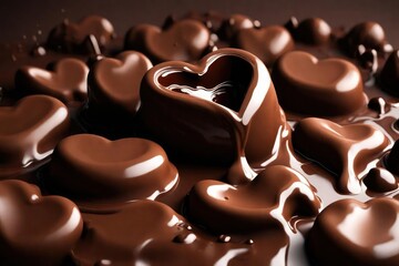 Fototapeta premium heart shaped chocolate
