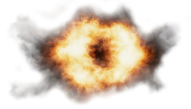 A fireball with a shockwave.