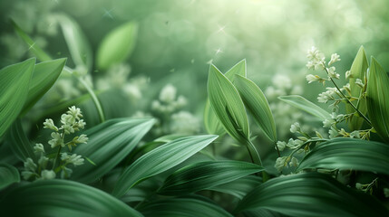 Obraz premium abstract green leaf texture nature background 