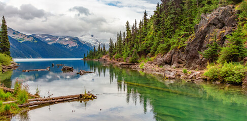Canadian Nature Mountain Landscape Background.