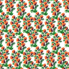 Watercolor seamless pattern Spring flowers