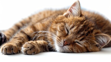 Adorable Scottish Fold Kitten Napping Peacefully Generative AI