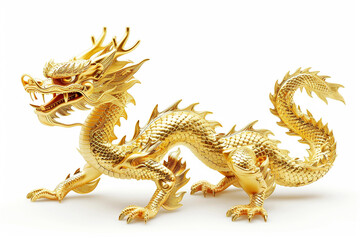 Obraz premium Chinese golden dragon statue