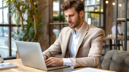 Handsome Entrepreneur at Work