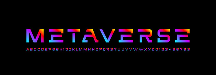 Cyber modern alphabet font, typography technology, electronic, movie, digital, music, future logo creative design, vector illustration 10EPS