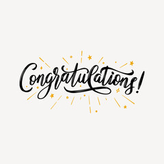 Congratulations! Celebratory Greeting on a Textured White Background with Elegant Blue Script Font