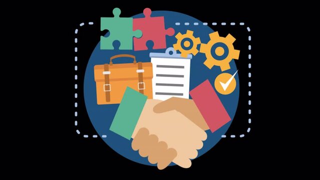Handshake In Partnership Agreement And Successful Business