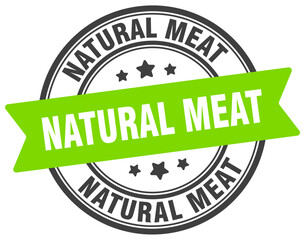 natural meat stamp. natural meat label on transparent background. round sign