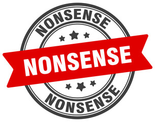 nonsense stamp. nonsense label on transparent background. round sign
