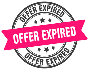 offer expired stamp. offer expired label on transparent background. round sign