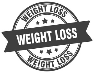 Obraz premium weight loss stamp. weight loss label on transparent background. round sign