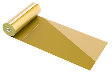 Roll of golden film, 3D rendering - 784654401