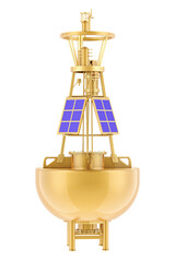 Golden weather buoy, 3D rendering isolated on transparent background