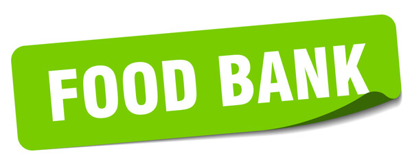 food bank sticker. food bank label