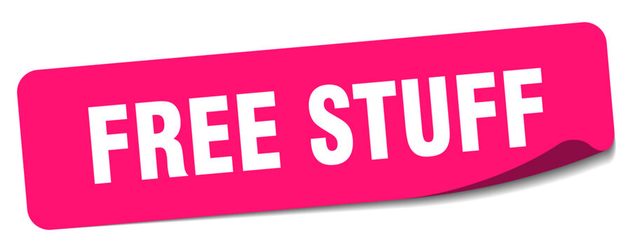 free stuff sticker. free stuff label